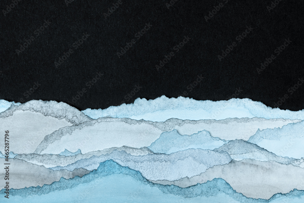 Obraz premium Abstract texture background. Layers of watercolor painted paper. Torn edges.