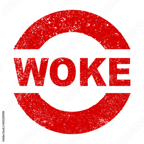 Rubber Ink Stamp WOKE