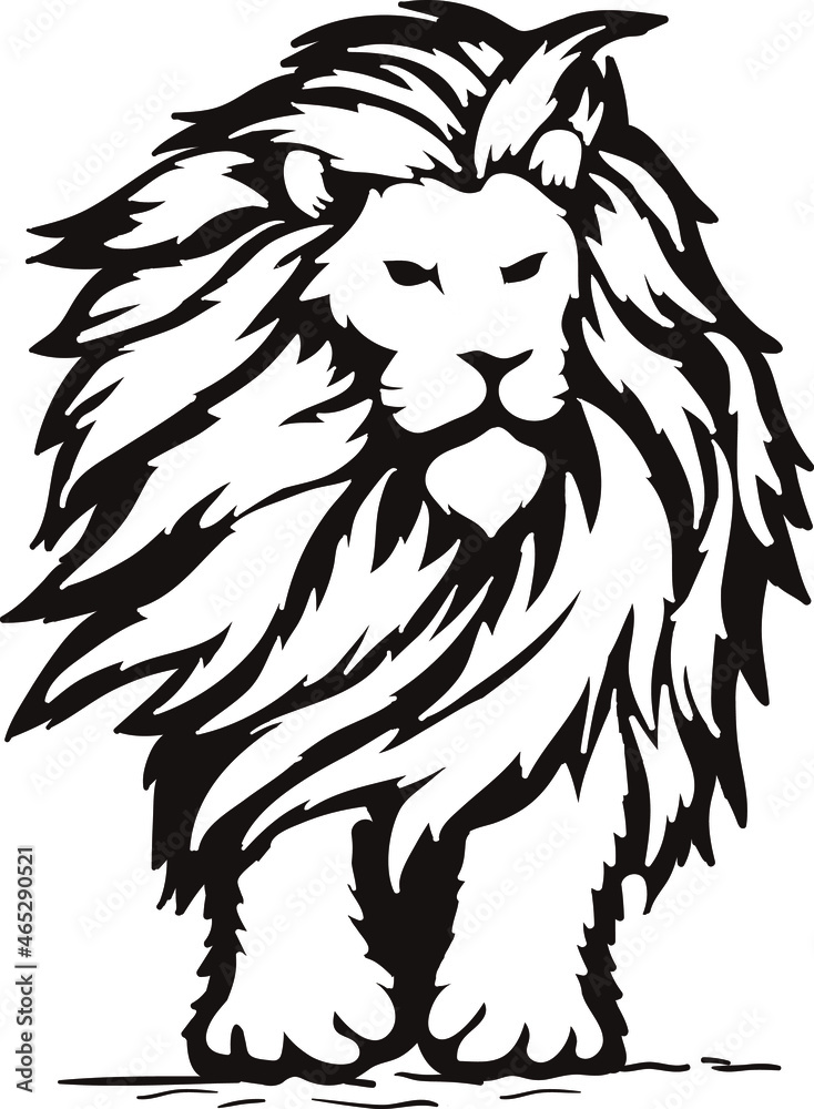 Fototapeta premium Lion vector illustration.