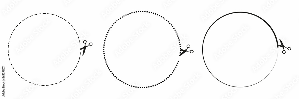 Sketch cutting out circle. line. A field for cutting with scissors along the line. Cut out the couponDoodle vector illustration. Simple vector illustration. Sketch cutting out circle. line. A field for cutting with scissors along the line. Cut out the couponDoodle vector illustration. Simple vector illustration.