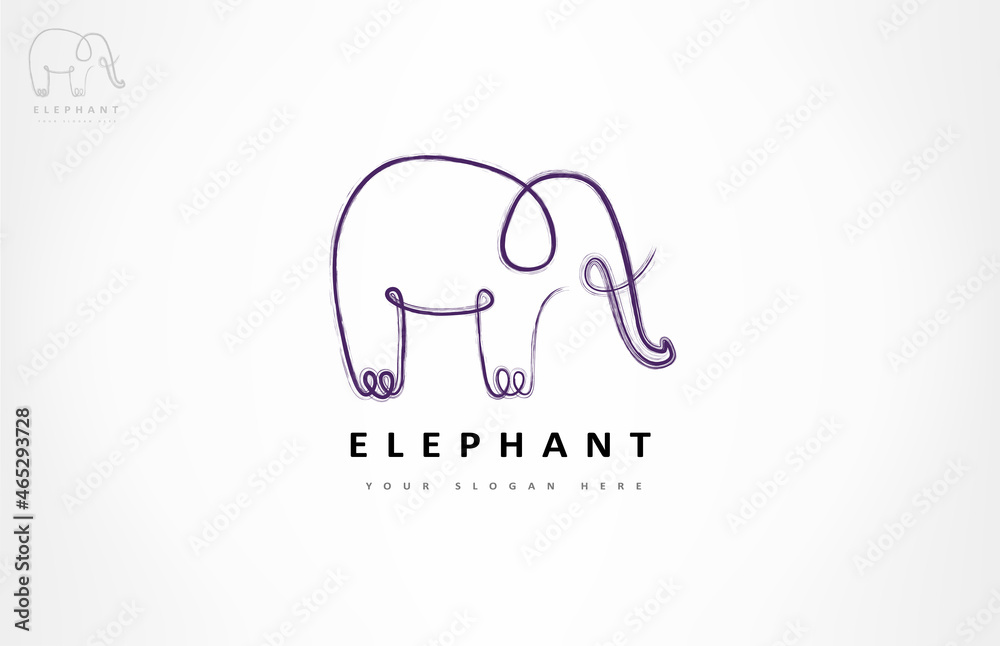 Elephant logo vector. Animal design.