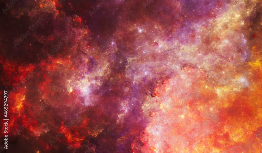 Intense Inferno Nebula - High Resolution (13k)