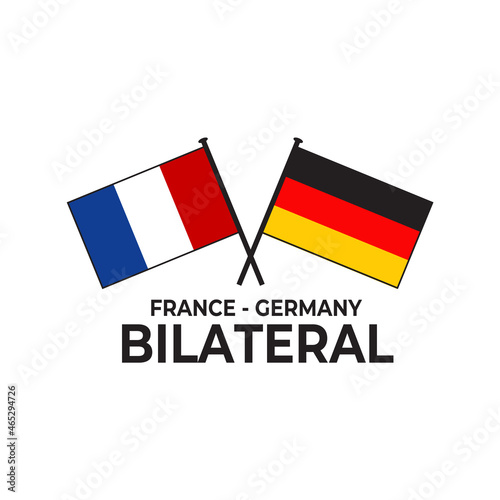 France Germany bilateral relation country flag icon logo design