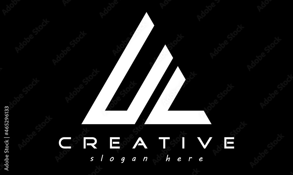 Monogram letters v l logo design template Vector Image