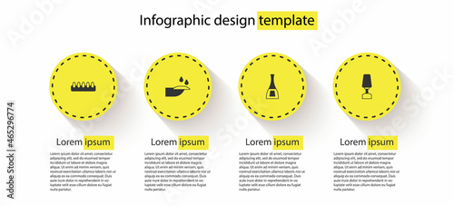 Set False nails, Nail manicure, Bottle of polish and Milling cutter for. Business infographic template. Vector