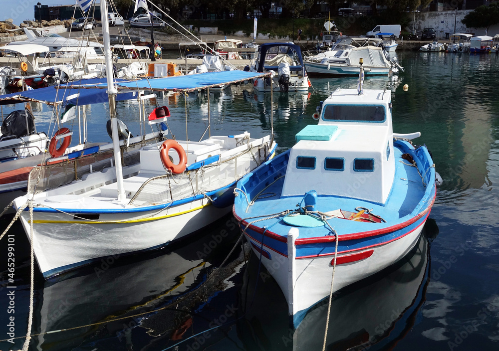 Kreta. Fishermen boats in Chania