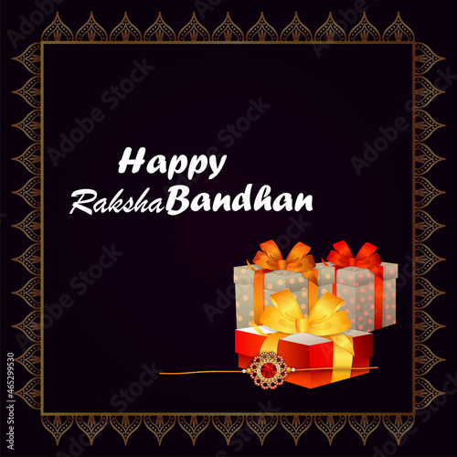 Happy raksha bandhan celebration greeting card and background
