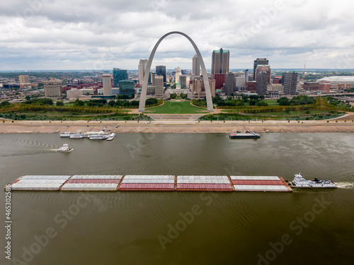 Fotografija Aerial Views Of St. Louis, Missouri With The St Louis Arch