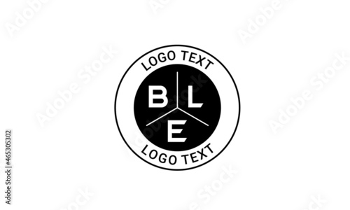 Vintage Retro BLE Letters Logo Vector Stamp
