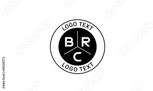 Vintage Retro BRC Letters Logo Vector Stamp