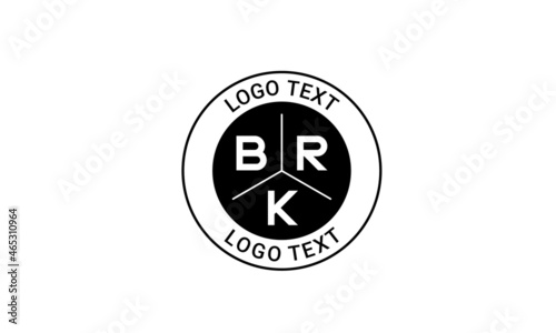 Vintage Retro BRK Letters Logo Vector Stamp