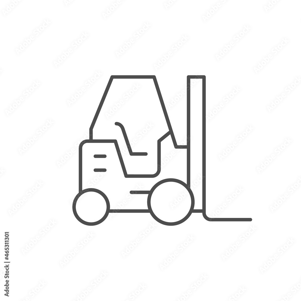 Fork loader line outline icon