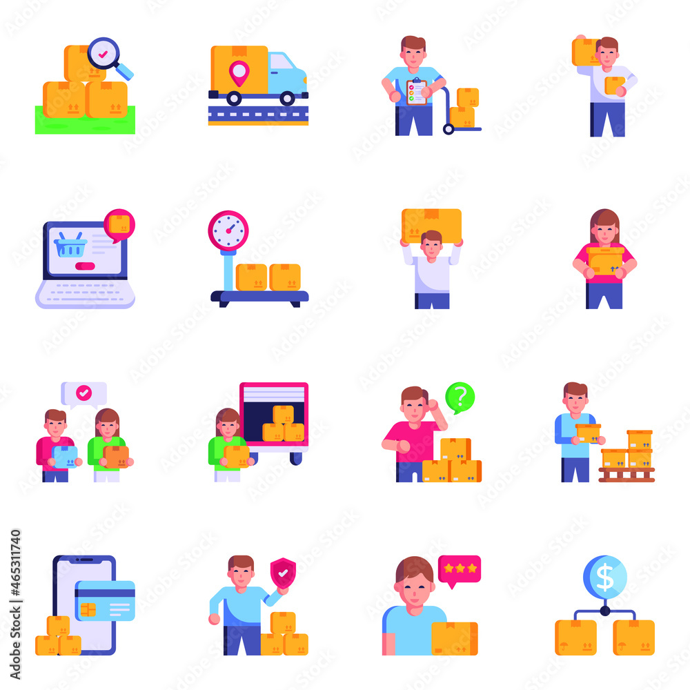 Cargo Delivery Services Icons-Flat Vectors
Cargo Delivery Services Icons-Flat Vectors