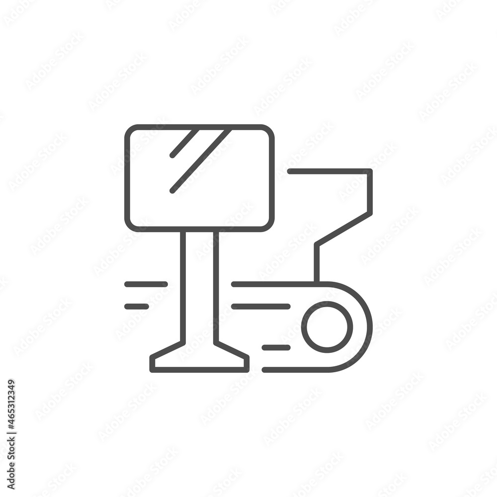 Production line icon or conveyor symbol Production line icon or conveyor symbol