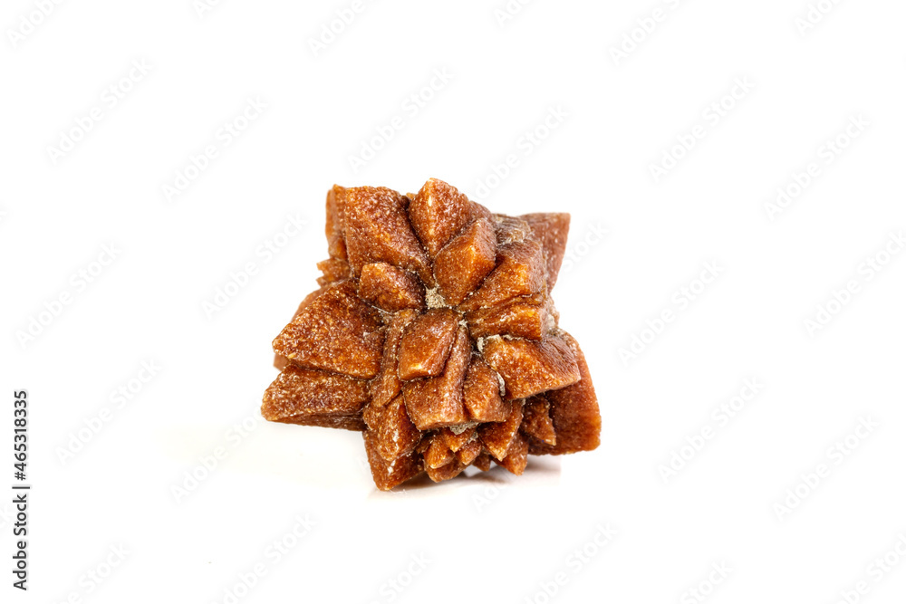 Macro mineral stone Ikaite on a white background Macro mineral stone Ikaite on a white background
