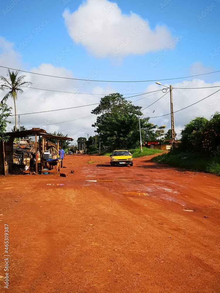 Paysage de la ville de Gagnoa, province de Côte d'Ivoire Stock Photo