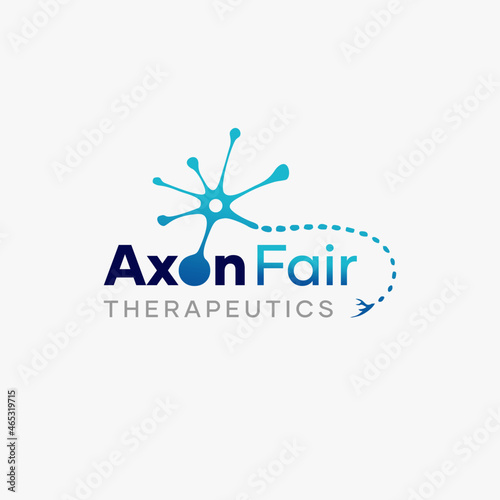 Neuron Axon Medical Therapeutic Logo Design Idea
