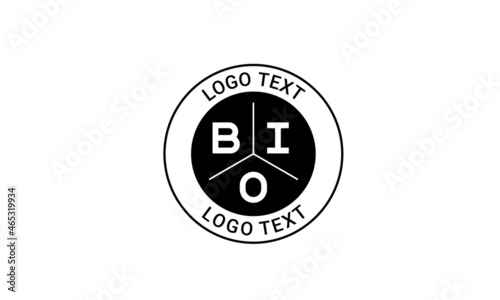 Vintage Retro BIO Letters Logo Vector Stamp