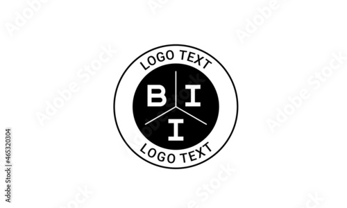 Vintage Retro BII Letters Logo Vector Stamp