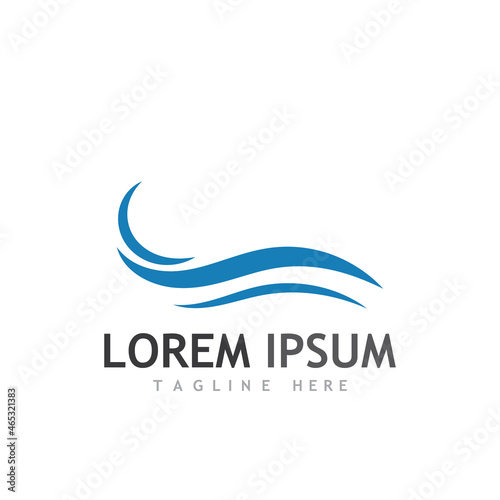 Water wave icon vector