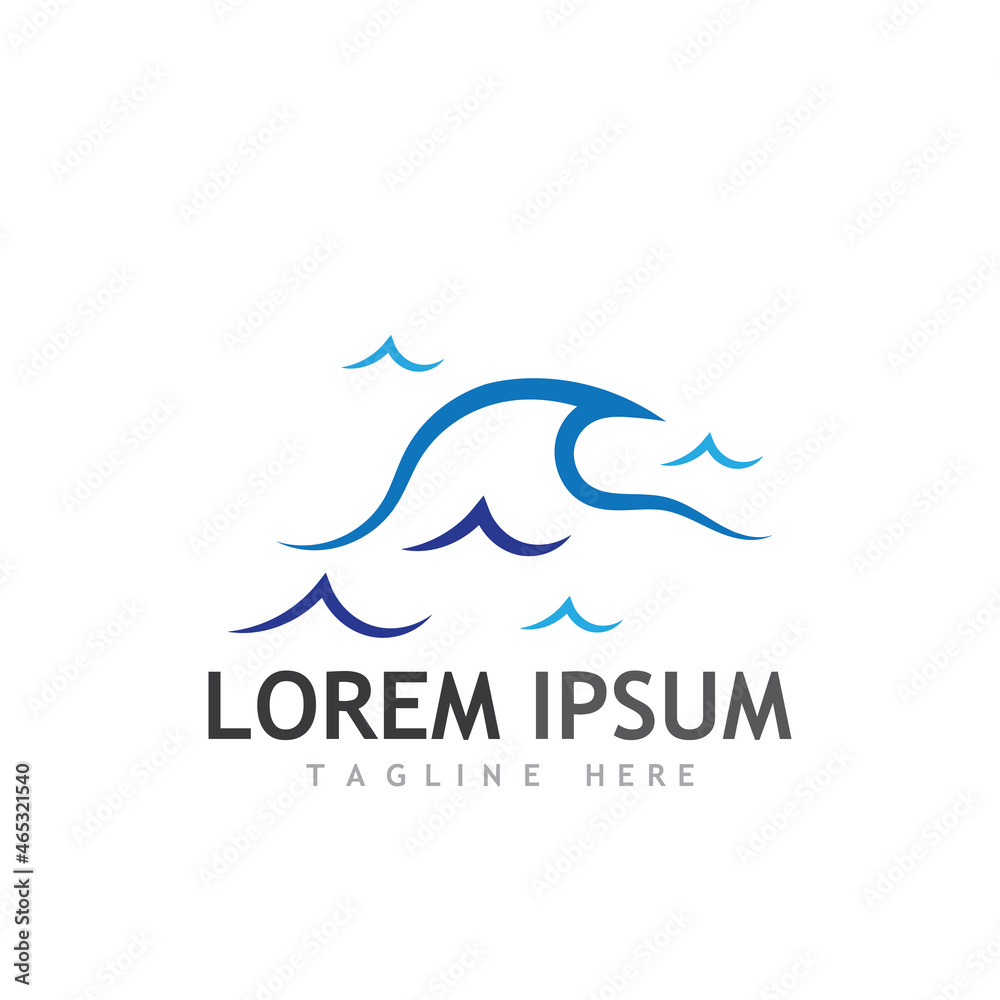 Water wave icon vector Water wave icon vector