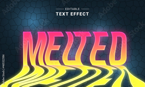 Liquid melting text effect for illustrator
