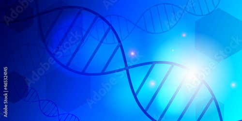DNA and genetics abstract illustration - Blue design banner