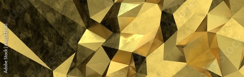 Fototapeta Naklejka Na Ścianę i Meble -  gold Abstract mosaic background, gold polygon background, abstract background