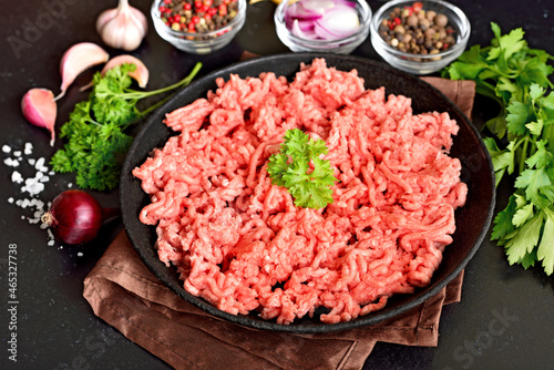 Raw beef minced meat