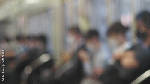 Wallpaper Mural 電車の通勤風景 ぼかしイメージ Torontodigital.ca