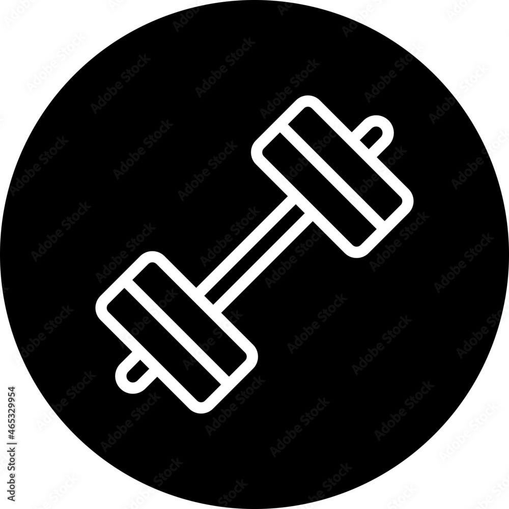 Dumbbell glyph icon Dumbbell glyph icon