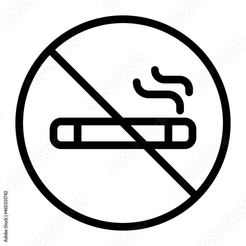 No Smoke line icon