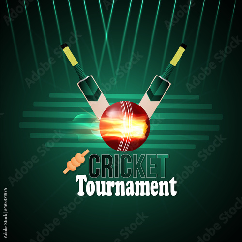 Cricket tournament background with stadium background