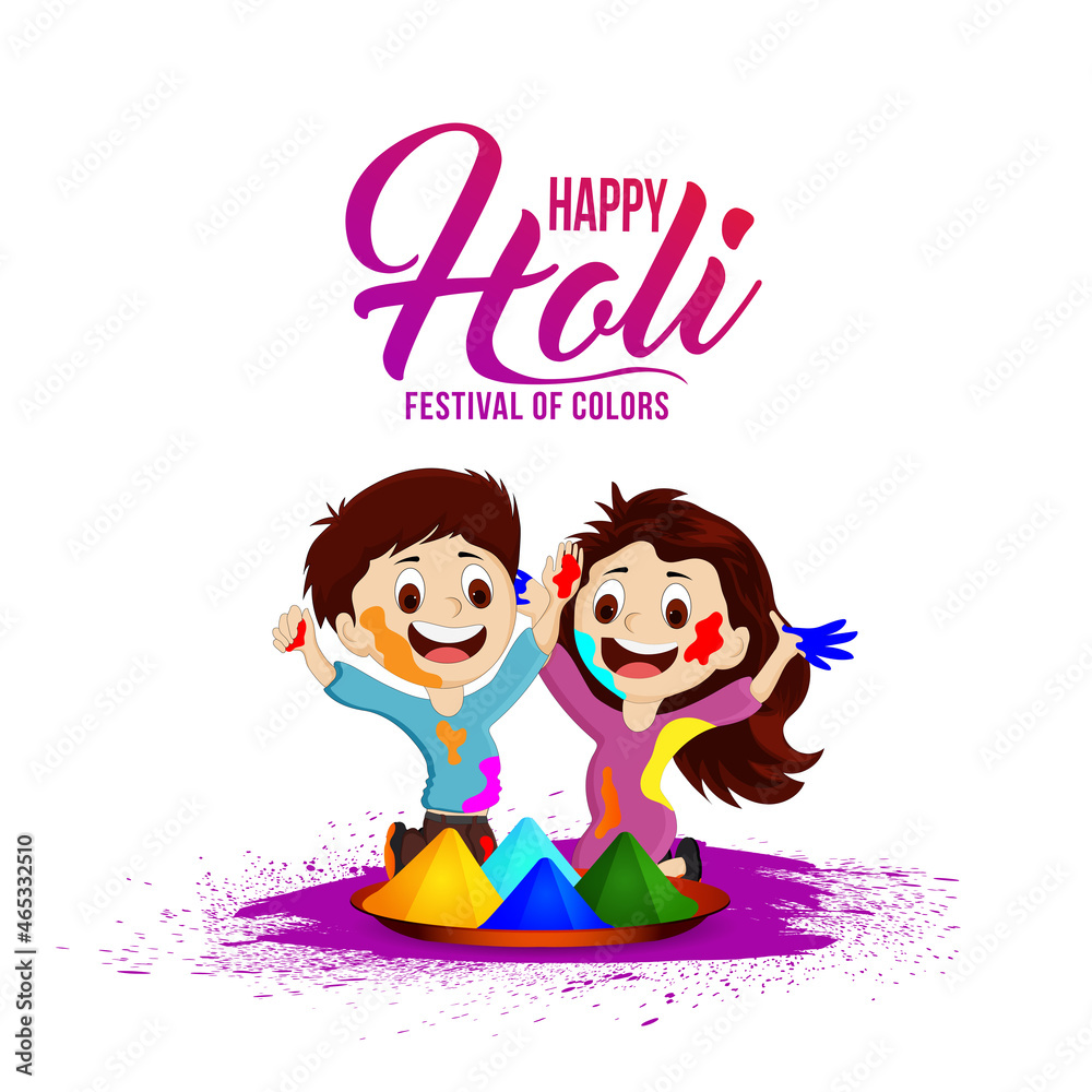 Creative illustration of happy holi celebration Creative illustration of happy holi celebration