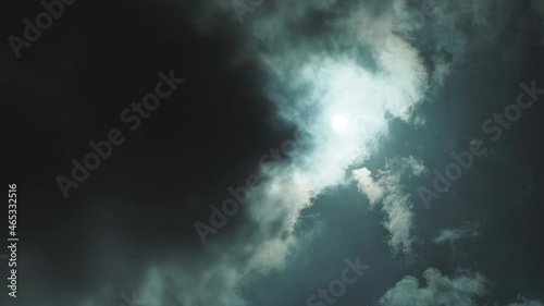 太陽と黒い雲