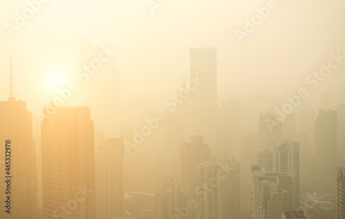 city in the haze