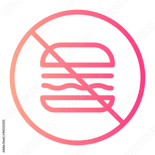 no burger gradient icon