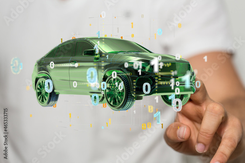 Hologram auto, futuristic p...