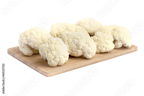 Cauliflower isolated on white background. Vegetarian food.