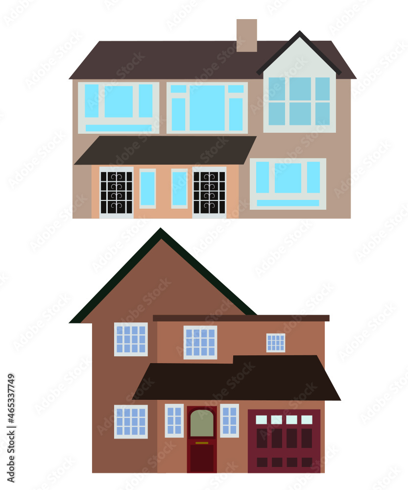 Vector illustrations of houses svg 