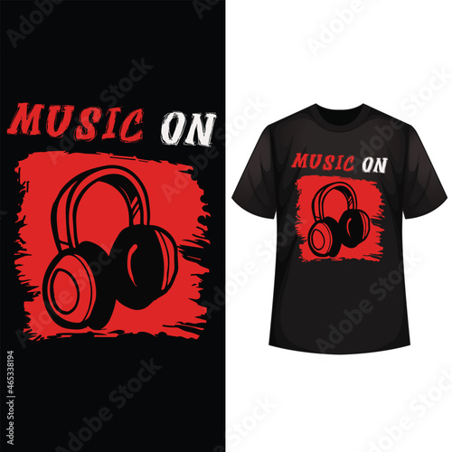 Music graphic t-shirt design.