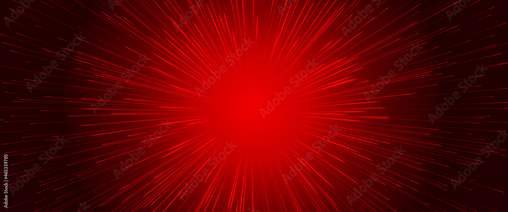 Abstract red background with burning lines.