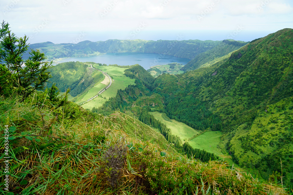 Obraz premium green nature on the beautiful azores islands