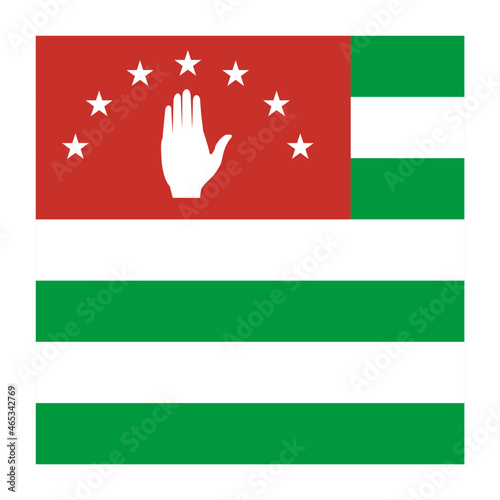 Abkhazia Flat  Square Country Flag button Icon