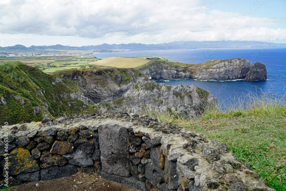 natural green scenery on the azores islands natural green scenery on the azores islands