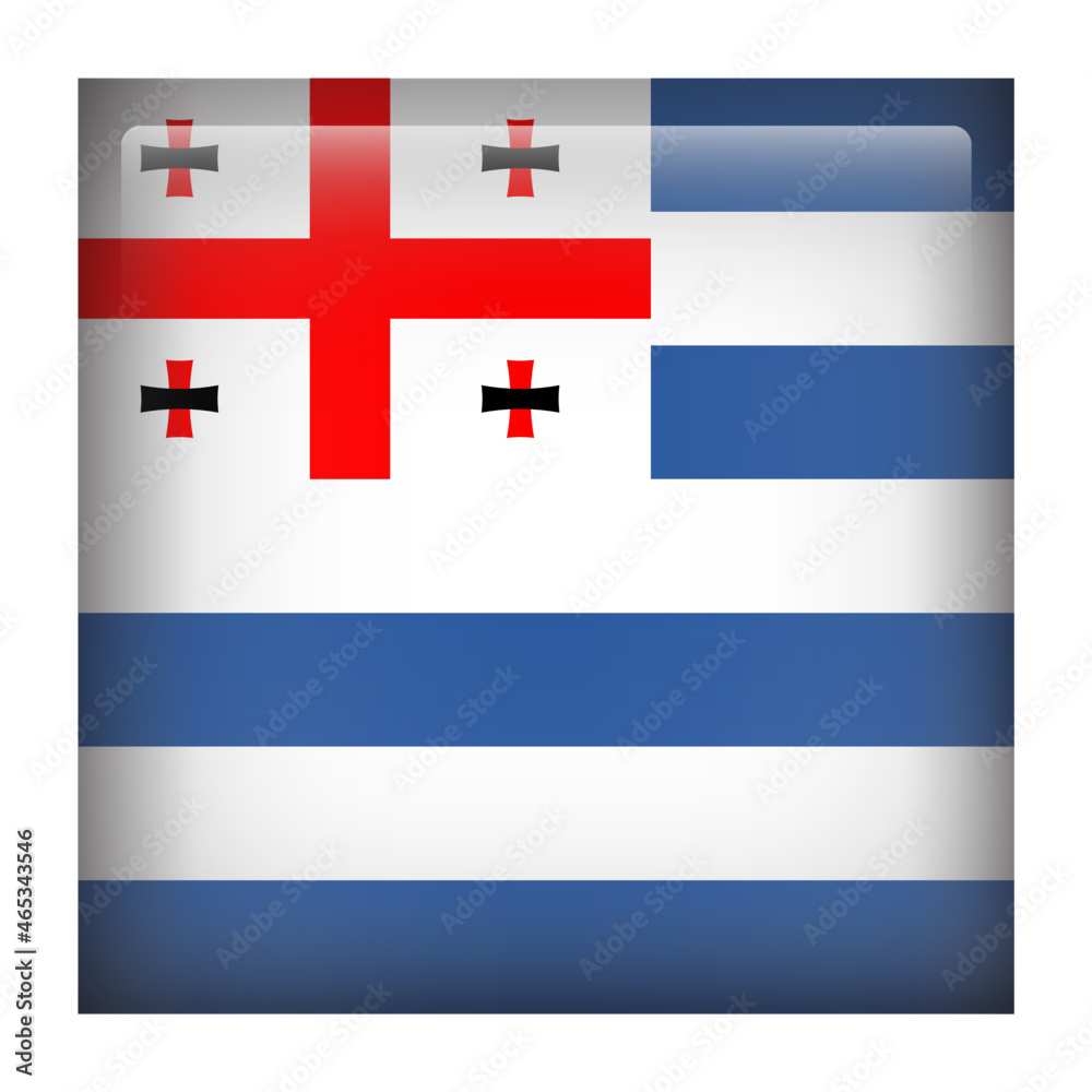Obraz premium Adjara 3D Square Country Flag button Icon