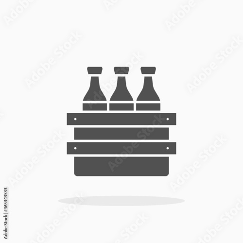 Drink Bottle Box icon. Solid or Glyph Style. Vector illustration. Enjoy this icon for your project.