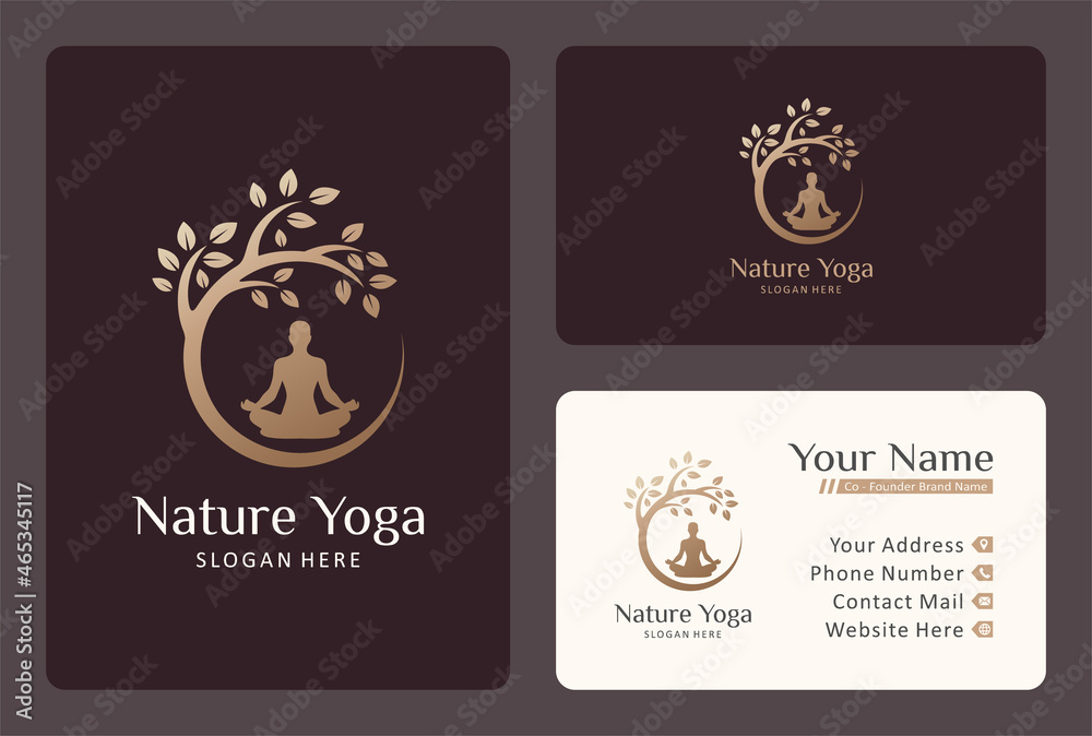 woman yoga with tree of life logo design. woman yoga with tree of life logo design.