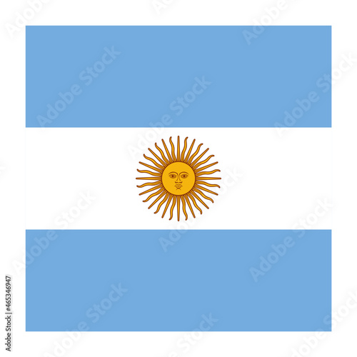 Argentina Flat Square Country Flag button Icon