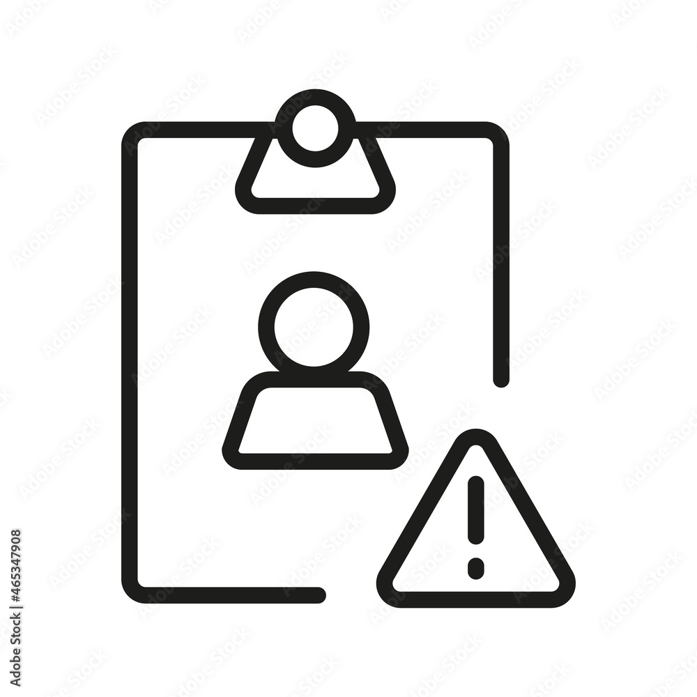 Clipboard line icon in trendy style. Stroke vector pictogram isolated on a white background.